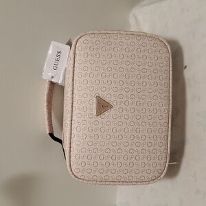 Guess Cream Monogram Carry Bag